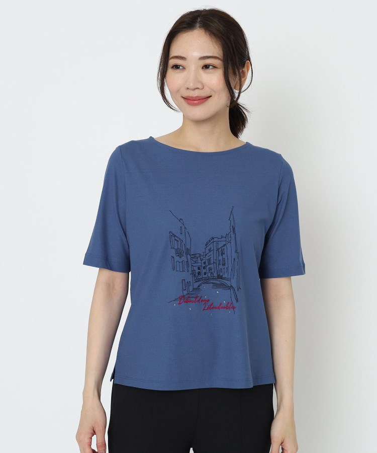 インテレクション(INTELLECTION)の【洗える】風景刺繍ポイントTシャツ15