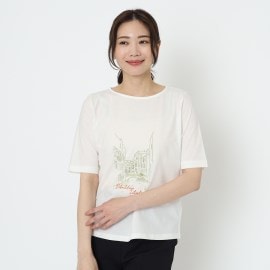 インテレクション(INTELLECTION)の【洗える】風景刺繍ポイントTシャツ