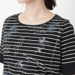 インテレクション(INTELLECTION)の【洗える】モンステラプリント×ボーダーTシャツ4