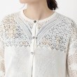 インテレクション(INTELLECTION)の切り替え透かし編みニットカーディガン4