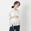インテレクション(INTELLECTION)の【洗える】ピンタックデザインショートブルゾンブラウス アイボリー(004)
