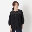 インテレクション(INTELLECTION)の【洗える】ビーズ刺繍ポイントブラウス ブラック(019)