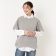 インテレクション(INTELLECTION)の【洗える】柔らかラウンドジャージベスト グレー(012)