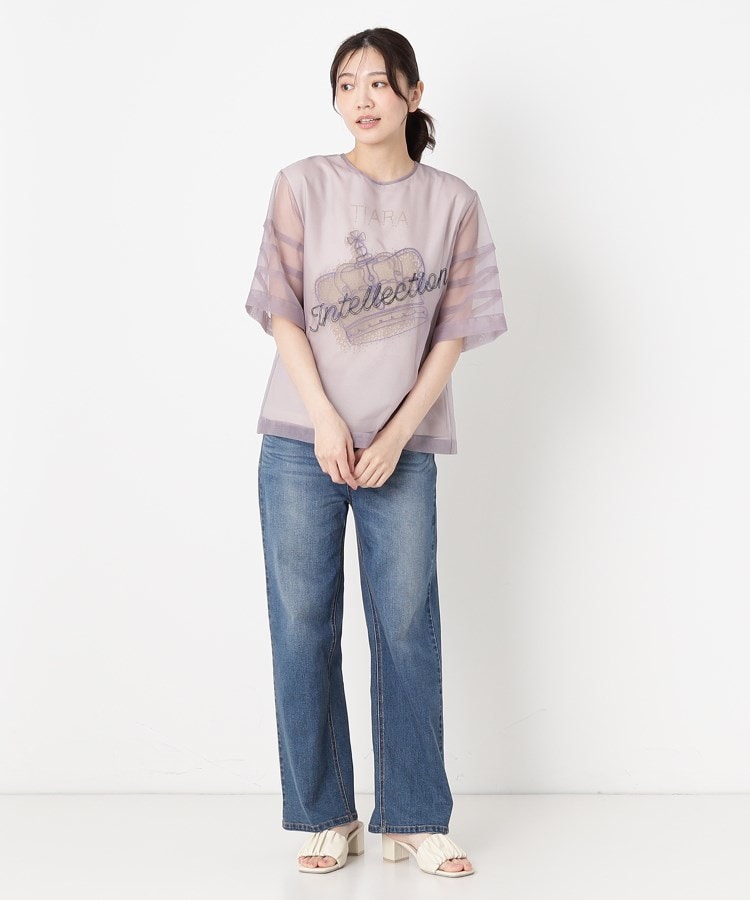 インテレクション(INTELLECTION)の【洗える・オーガンジー重ね】ティアラ刺繍プルオーバー23