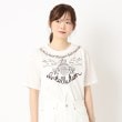 インテレクション(INTELLECTION)の【洗える】刺繍デザインTシャツ ホワイト(001)