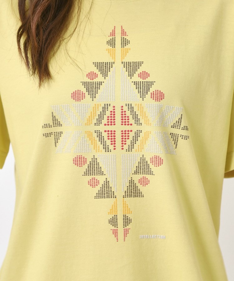 インテレクション(INTELLECTION)の【洗える】イカット柄プリント半そでTシャツ18