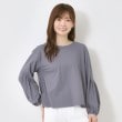 インテレクション(INTELLECTION)の【洗える】長袖パフスリーブプルオーバージャージ チャコールグレー(013)