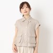 インテレクション(INTELLECTION)の【リネン】トレンチディテールベスト ライトベージュ(051)