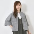 インテレクション(INTELLECTION)の【洗える】リネン混ジップジャケット ブラック(219)