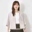 インテレクション(INTELLECTION)の【洗える】リネン混ジップジャケット グレージュ(450)