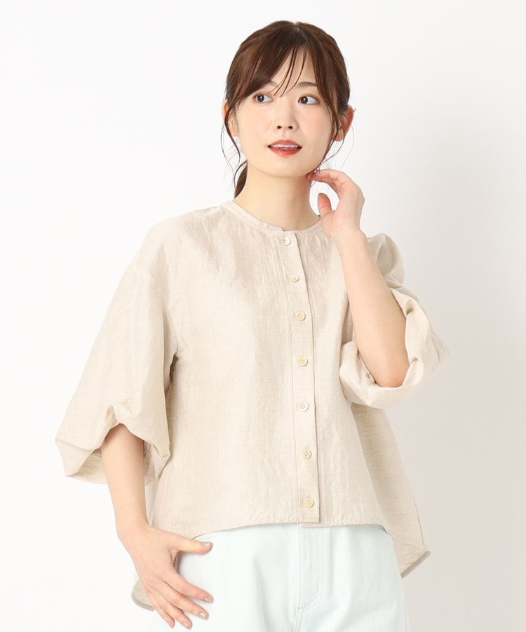 インテレクション(INTELLECTION)の【洗える・袖コンシャス・SET－UP可】軽やかブラウス ベージュ(052)