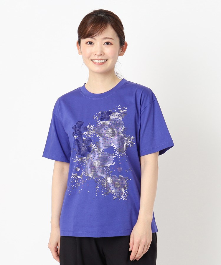 インテレクション(INTELLECTION)の【洗える・コットン】フラワープリント・刺繍・スパンコールTシャツ19