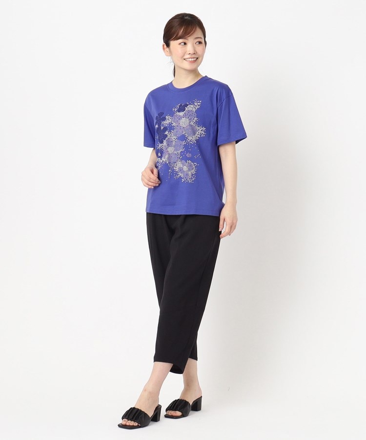 インテレクション(INTELLECTION)の【洗える・コットン】フラワープリント・刺繍・スパンコールTシャツ21