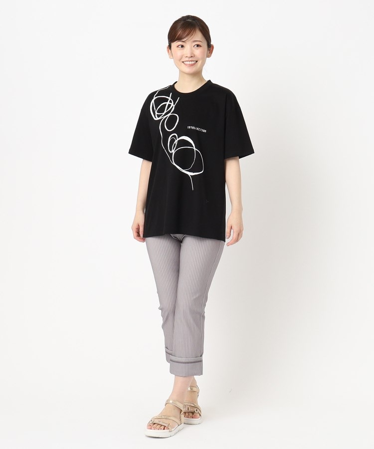 インテレクション(INTELLECTION)の【洗える・ゆったり】サークルモチーフAラインTシャツ13