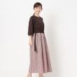 インテレクション(INTELLECTION)の【洗える・異素材使い】リバティプリント×リボンポイントワンピース ライトピンク(170)