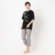 インテレクション(INTELLECTION)の【洗える・クロップド丈】ストライプデニムプリントハイテンションパンツ10
