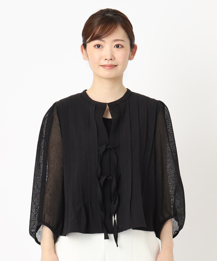 インテレクション(INTELLECTION)の【洗える・SET－UP可能】パフスリーブ羽織りブラウス1