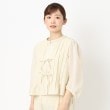 インテレクション(INTELLECTION)の【洗える・SET－UP可能】パフスリーブ羽織りブラウス グレージュ(050)
