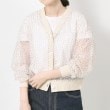 インテレクション(INTELLECTION)の【洗える】ドットチュールカーディガン ホワイト(101)