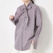 インテレクション(INTELLECTION)の【洗える・プリント】ボウタイ付きブラウス ブルー(193)