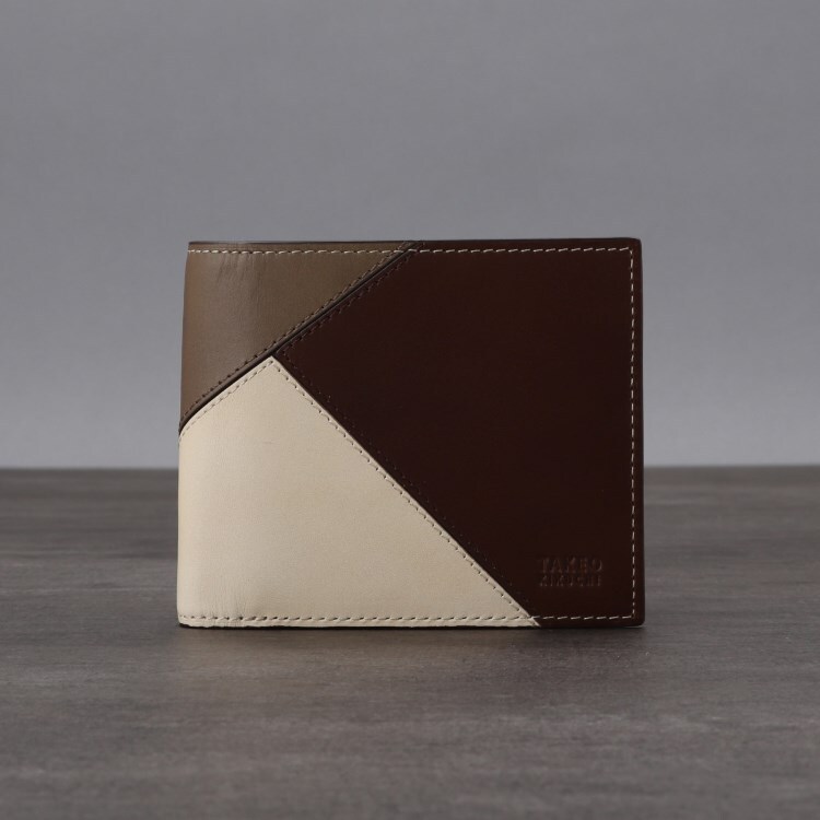 タケオキクチ(TAKEO KIKUCHI)のブロッキングデザイン 2つ折り財布