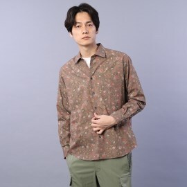タケオキクチ(TAKEO KIKUCHI)のフローラルパターン 総柄プリント シャツ カジュアルシャツ