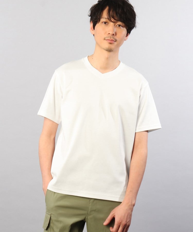  TAKEO KIKUCHI(タケオキクチ) 【Sサイズ〜】ハイゲージ フライス Vネック Tシャツ