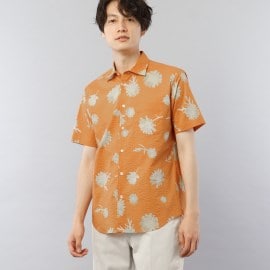 タケオキクチ(TAKEO KIKUCHI)の【Made in JAPAN】ミラクルウェーブ フラワープリント シャツ カジュアルシャツ