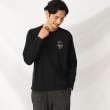 タケオキクチ(TAKEO KIKUCHI)の立体刺繍 ロングスリーブ Tシャツ ブラック(019)