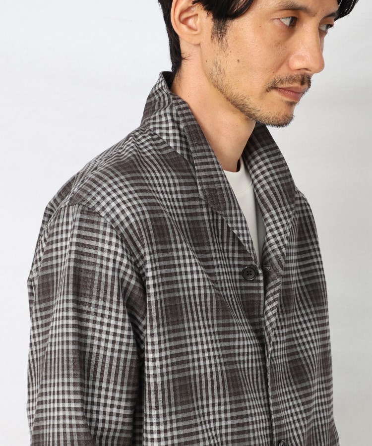 タケオキクチ(TAKEO KIKUCHI)のオンブレー ギンガムチェック スタンドカラー シャツ10