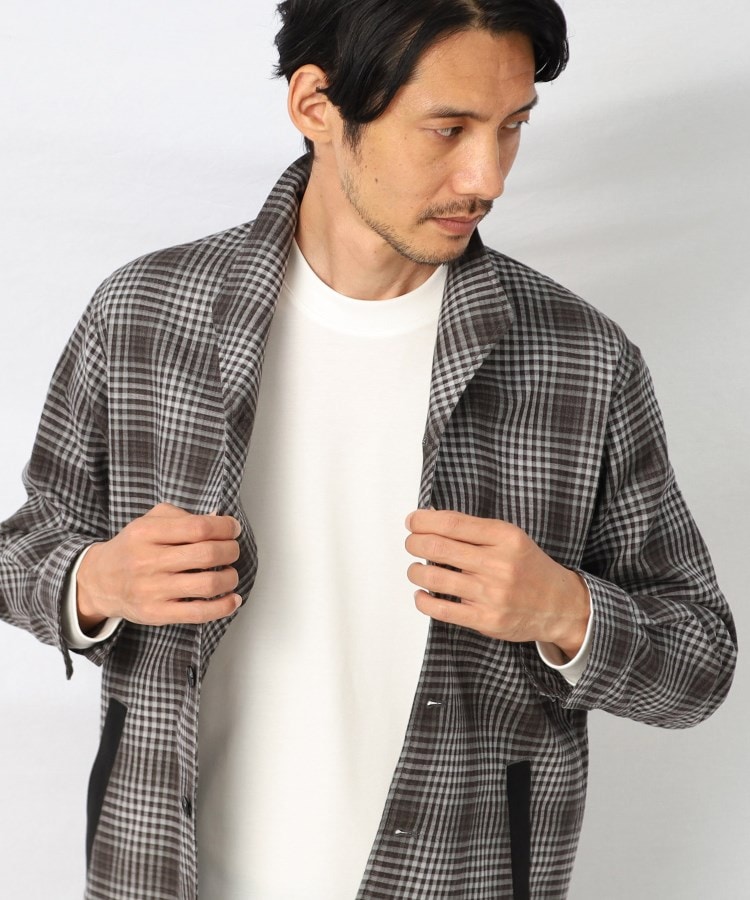 タケオキクチ(TAKEO KIKUCHI)のオンブレー ギンガムチェック スタンドカラー シャツ11