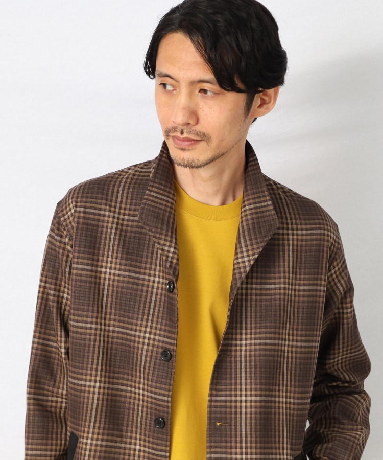 タケオキクチ(TAKEO KIKUCHI)のオンブレー ギンガムチェック スタンドカラー シャツ18