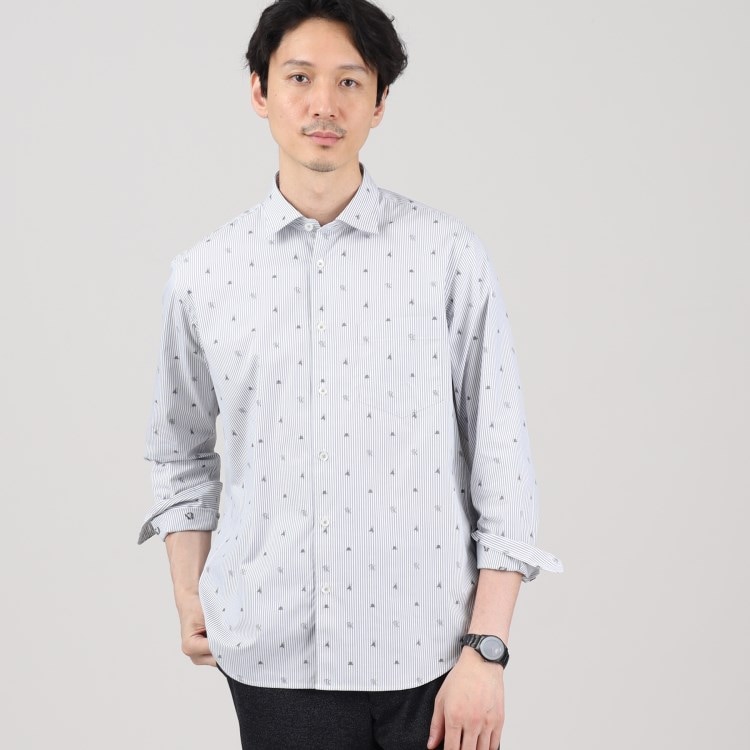 タケオキクチ(TAKEO KIKUCHI)の【Sサイズ～】アイコン アンド ストライプ シャツ カジュアルシャツ
