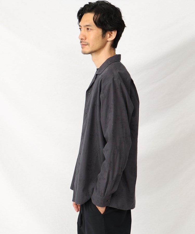 タケオキクチ(TAKEO KIKUCHI)のフラワー 刺繍 オープンカラー シャツ13