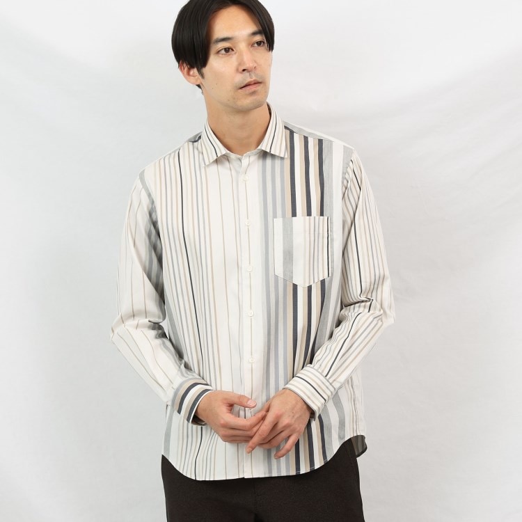 タケオキクチ(TAKEO KIKUCHI)の【Sサイズ～】ランダムストライプ シャツ カジュアルシャツ