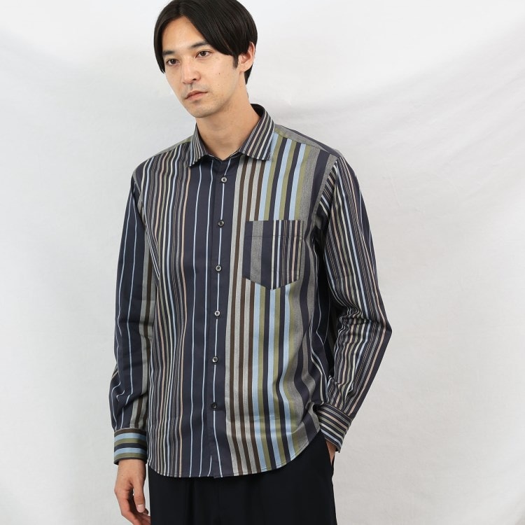タケオキクチ(TAKEO KIKUCHI)の【Sサイズ～】ランダムストライプ シャツ カジュアルシャツ