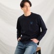 タケオキクチ(TAKEO KIKUCHI)の【Sサイズ～】ワンポイント 刺繍 ロングTシャツ ネイビー(093)
