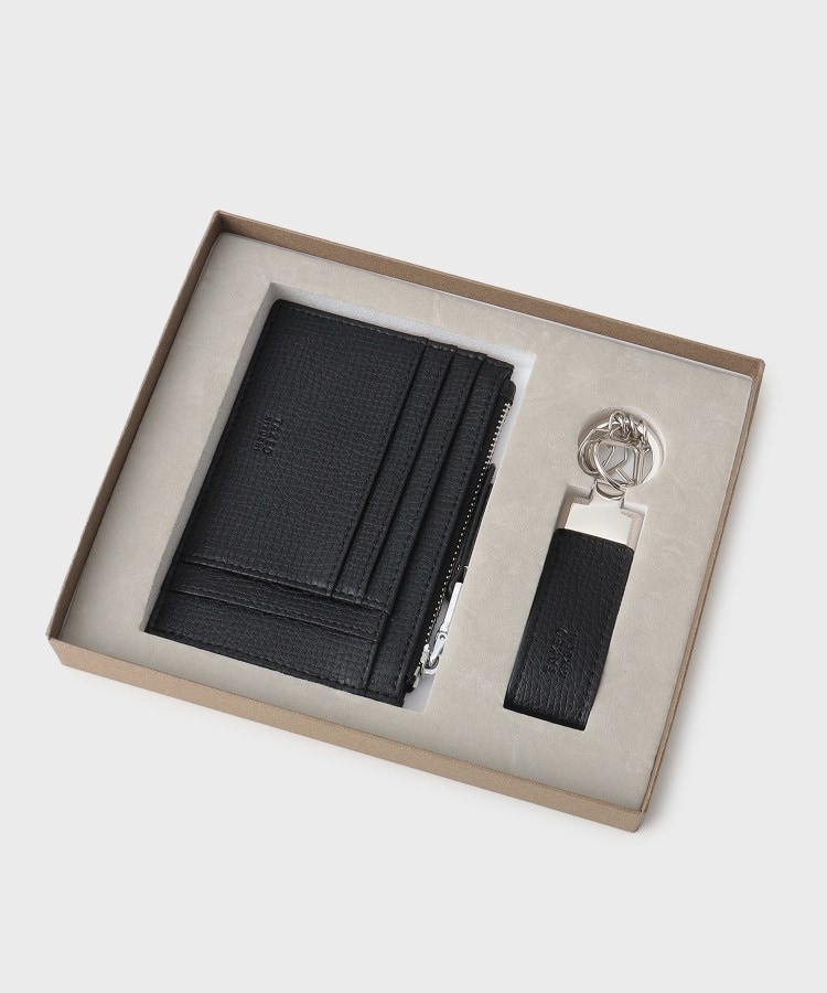 タケオキクチ(TAKEO KIKUCHI)のレザーミニ財布 キーホルダーセット ブラック(019)