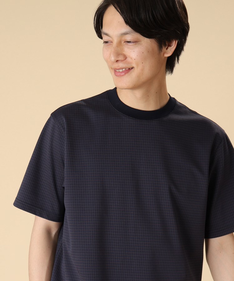 コクーン・シルエット ガンクラブチェック ジャカード Tシャツ