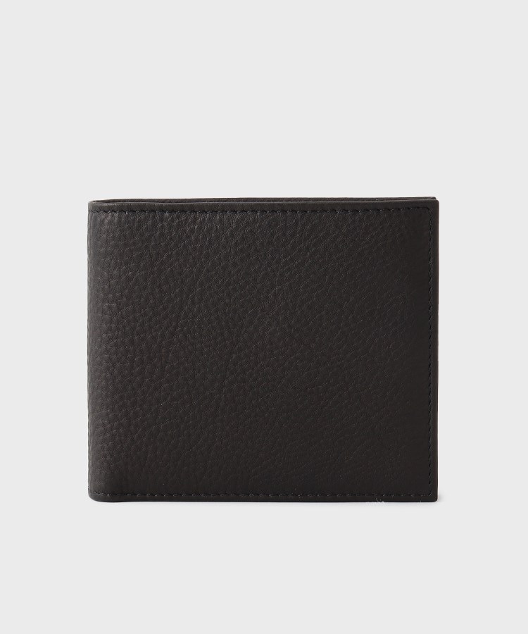 タケオキクチ(TAKEO KIKUCHI)のアニリンカーフ 二つ折り財布 ブラック(019)