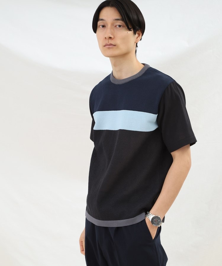  TAKEO KIKUCHI(タケオキクチ) 和紙 ニット コンビ Tシャツ