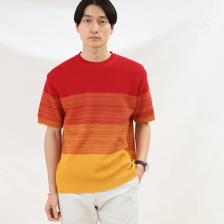 タケオキクチ(TAKEO KIKUCHI)の徳島 グラデーション ニットTシャツ ニット/セーター