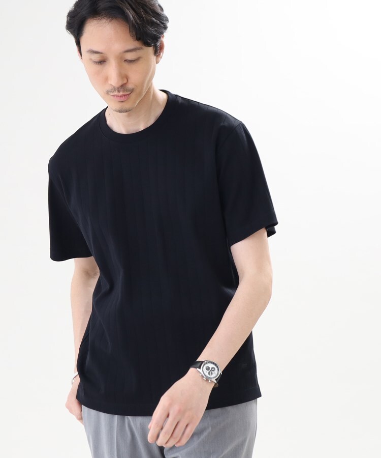 抗菌防臭】シルケット 針抜きスムース Tシャツ(カットソー) | TAKEO