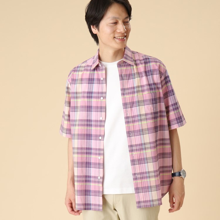 タケオキクチ(TAKEO KIKUCHI)のクラシックチェック サッカー シャツ カジュアルシャツ