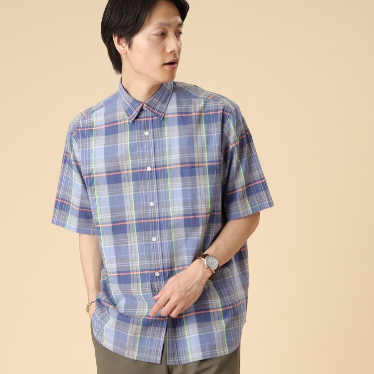 タケオキクチ(TAKEO KIKUCHI)のクラシックチェック サッカー シャツ カジュアルシャツ