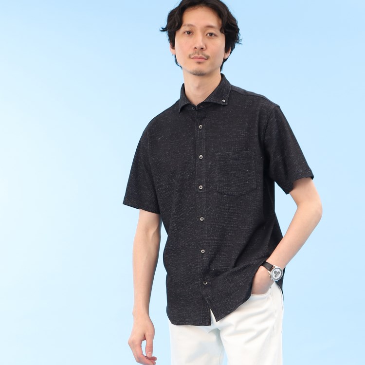 タケオキクチ(TAKEO KIKUCHI)の【Sサイズ~】尾州 リネンメッシュ シャツ カジュアルシャツ