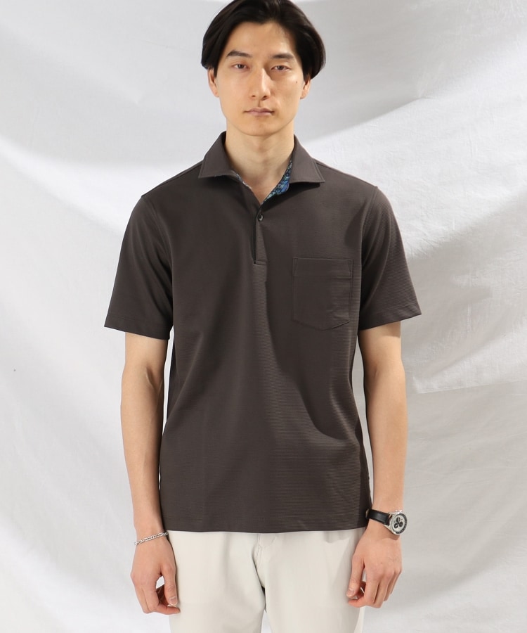 タケオキクチ(TAKEO KIKUCHI)のボックスジャカード ポロシャツ2
