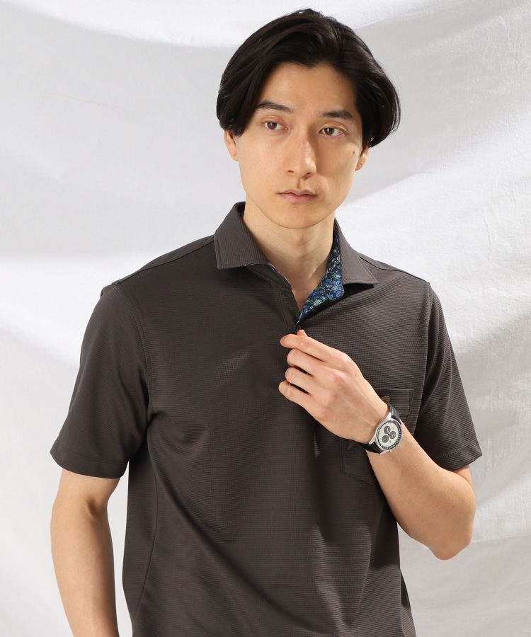 タケオキクチ(TAKEO KIKUCHI)のボックスジャカード ポロシャツ10