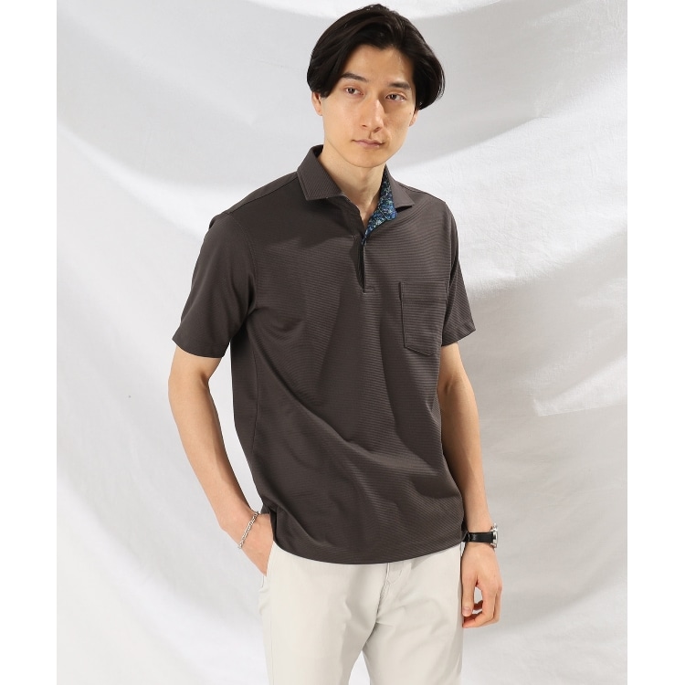 タケオキクチ(TAKEO KIKUCHI)のボックスジャカード ポロシャツ ポロシャツ