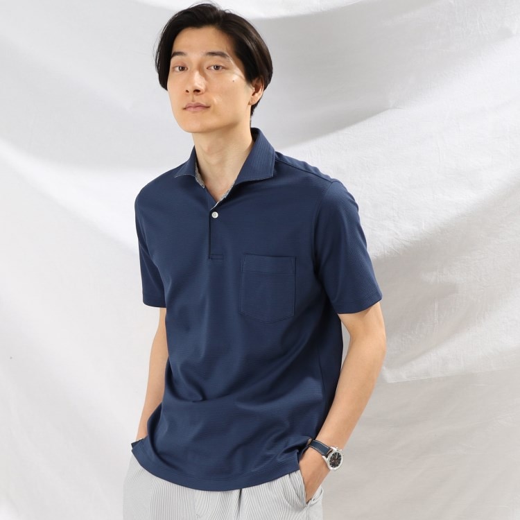 タケオキクチ(TAKEO KIKUCHI)のボックスジャカード ポロシャツ ポロシャツ